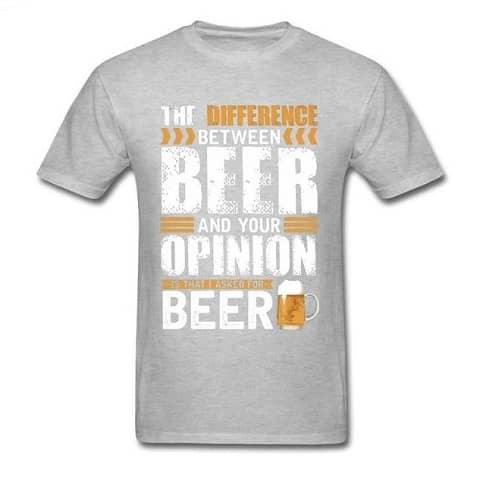 Bier en mening T-shirt