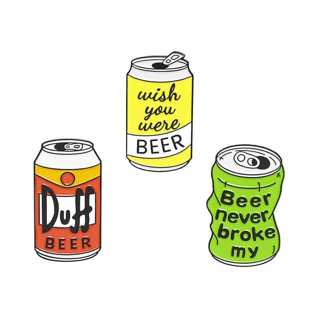 Conjunto de 3 pins para latas de cerveja