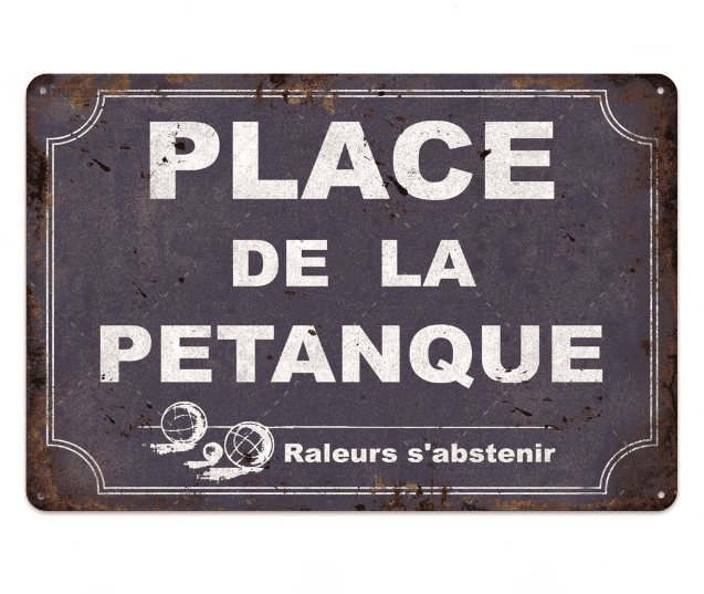 Métāla plāksnīte place de la pétanque