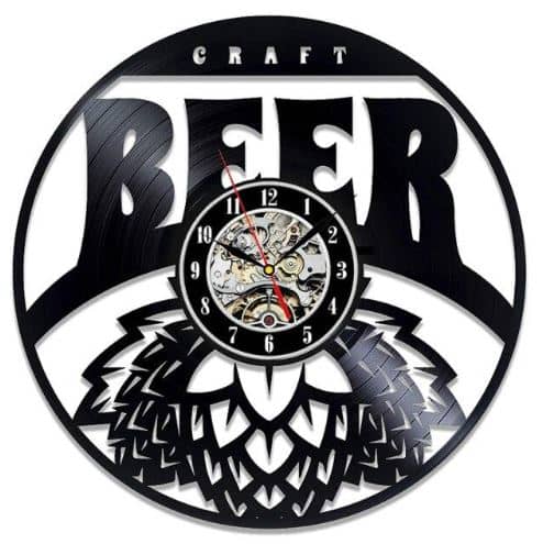 Craft bier vinyl klok