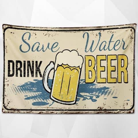 Save water drink beer flag