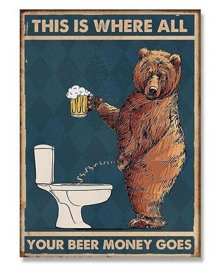 Poster wc humor bier