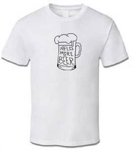 A t-shirt precisa de mais cerveja