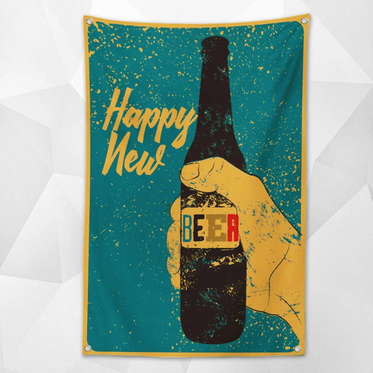 Feliz bandeira de cerveja nova