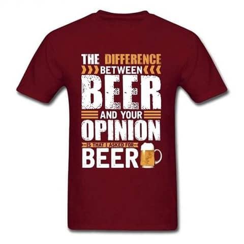 T-shirt “Cerveja e opinião