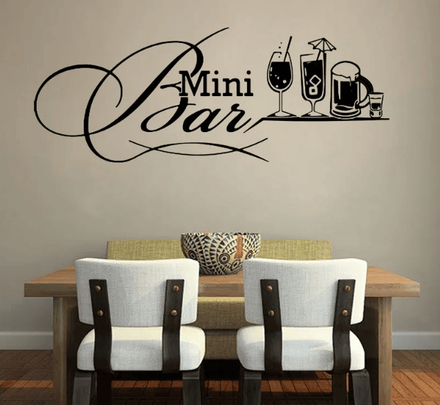 Autocolante para mini-bar