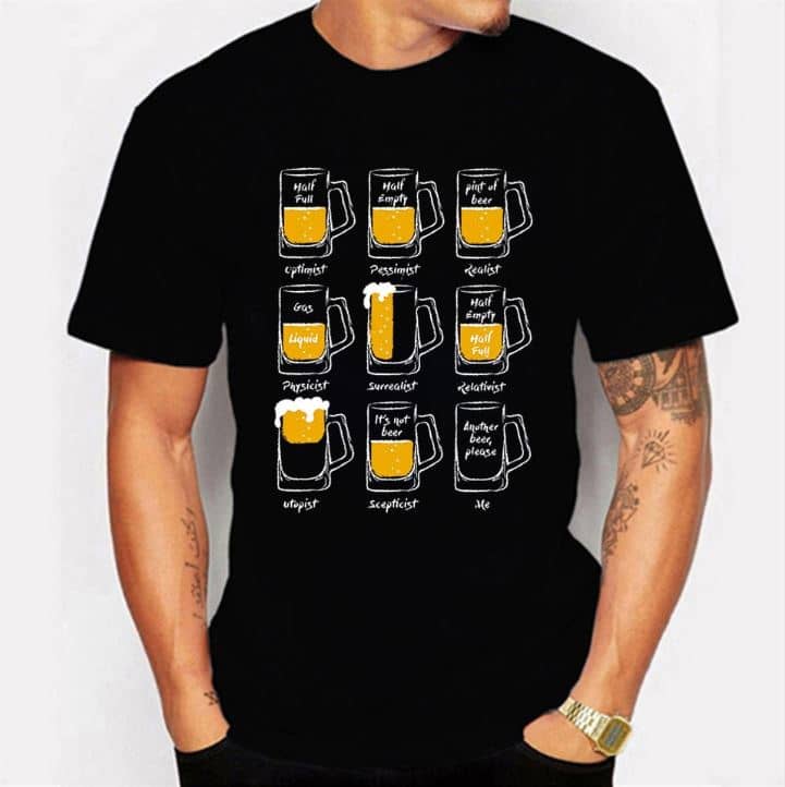 T-shirt manieren om je bier te zien