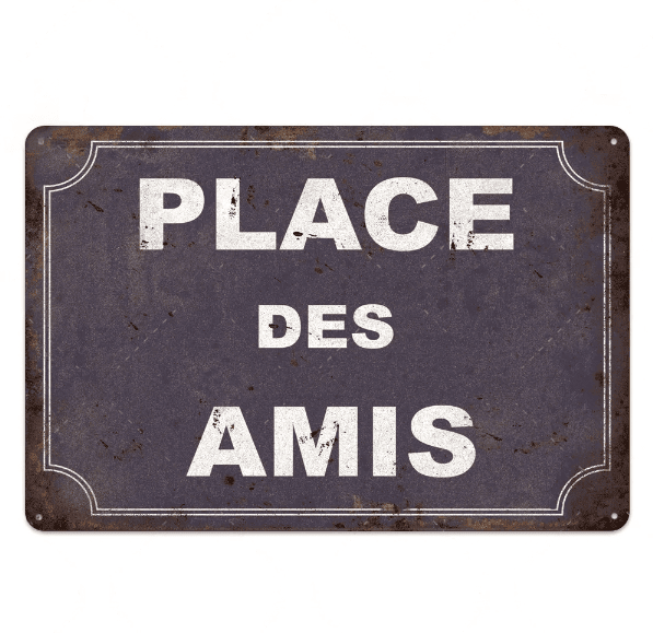 Place des amis metallplakett