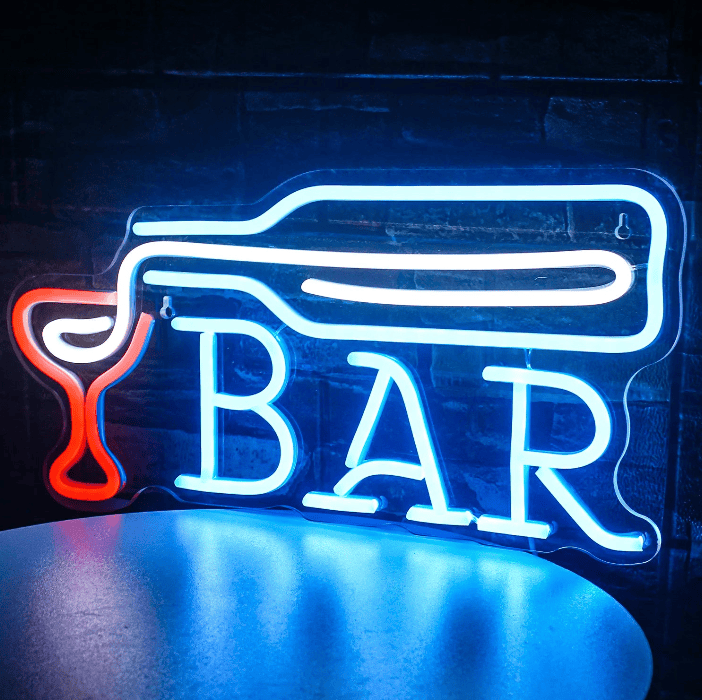 Neon wijnbar