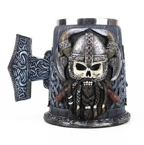 Caneca de caveira viking