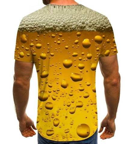 T-shirt com bolhas de cerveja