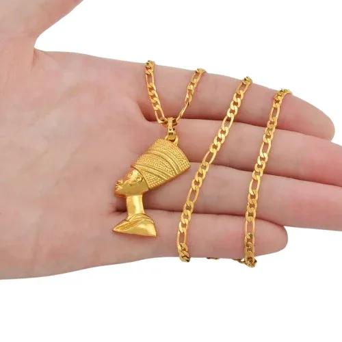 Nefertiti silver amulett hänge