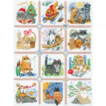 Set de broderie în cruciulițe – Calendarul câinilor