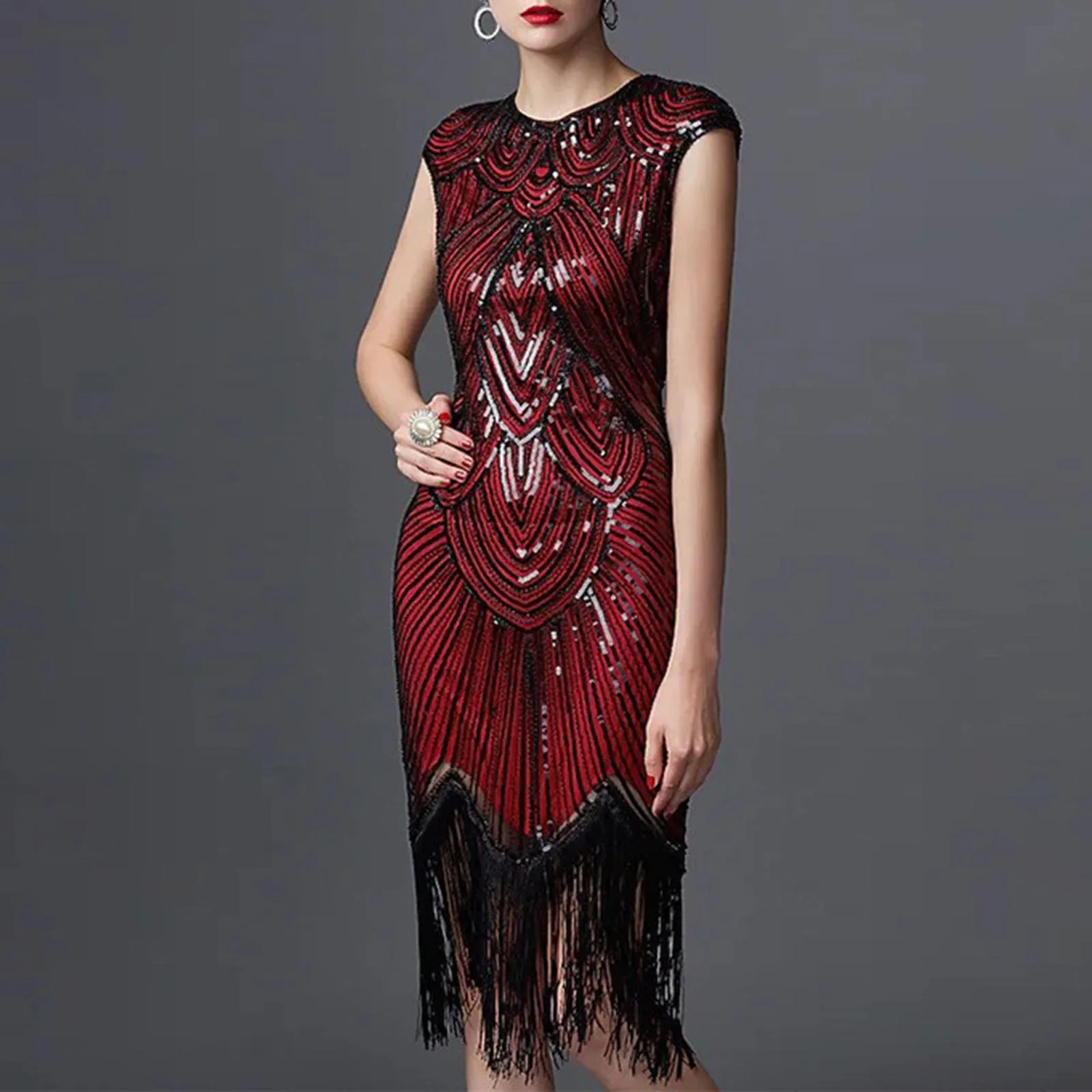 Vestido Gatsby vermelho