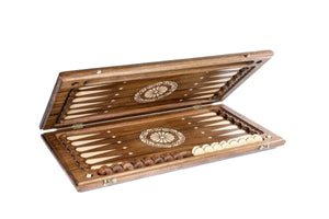 Deluxe Wooden Backgammon Board din lemn