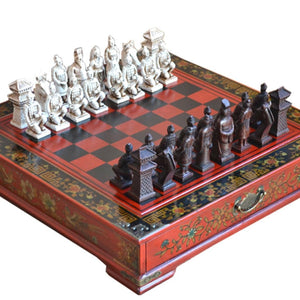 Chinese Warrior skakbræt og skakspil