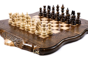 Originalt skakbræt og skakspil