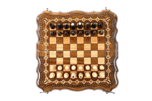 Unikt skakbræt og skakspil
