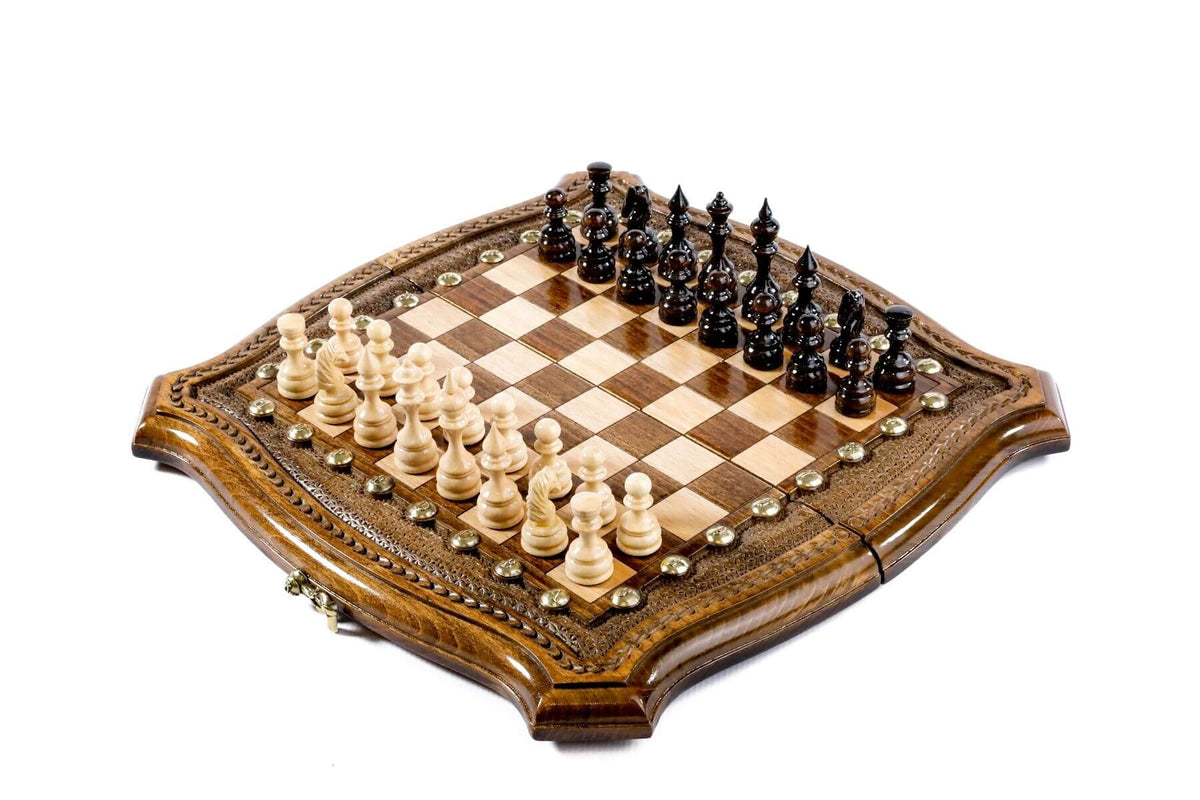 Jogo xadrez madeira dobravel padrao jogo tabuleiro damas backgammon