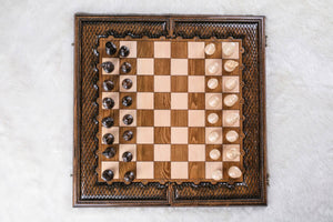 Sammenklappeligt skakspil og bræt