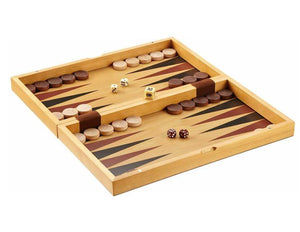Backgammon-bræt i poppeltræ