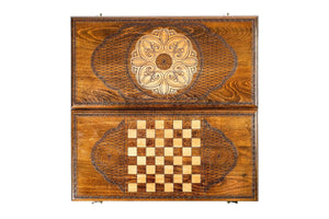 Dekorativt backgammonbræt
