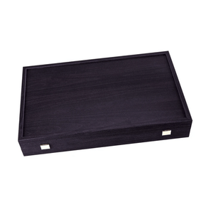 Backgammonbræt i sort wenge-træ