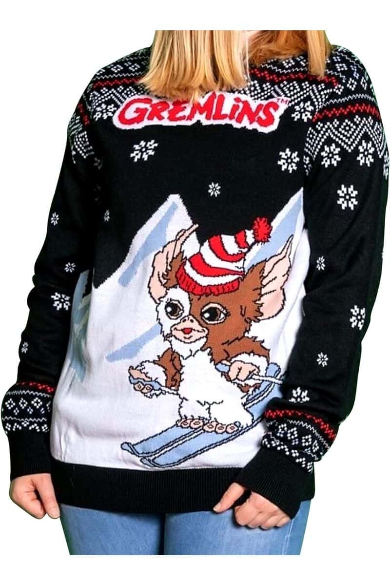 Vuxen Gremlins Ski Jultröja L Svart