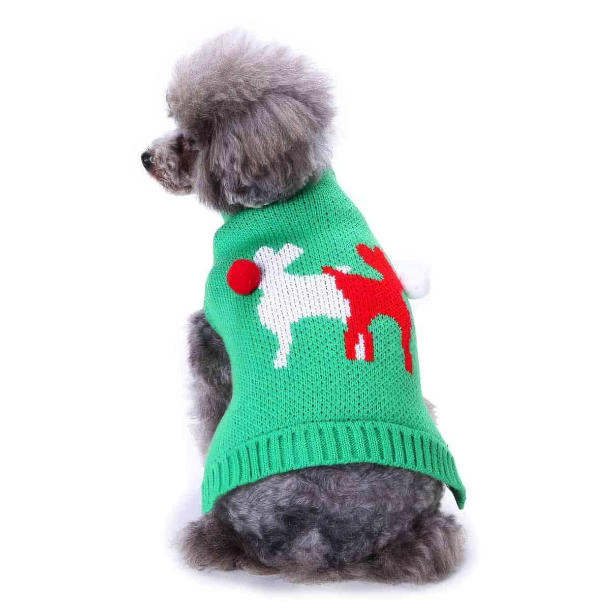 Big green dog jumper Julrenar