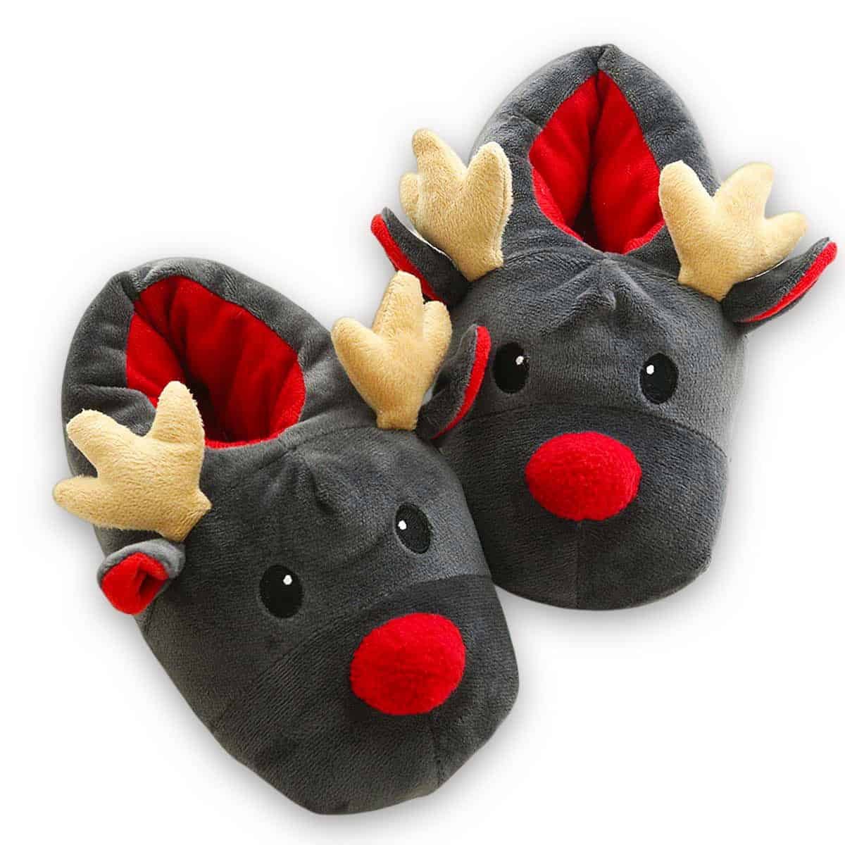 Christmas Reindeer Slipper Grå & Röd