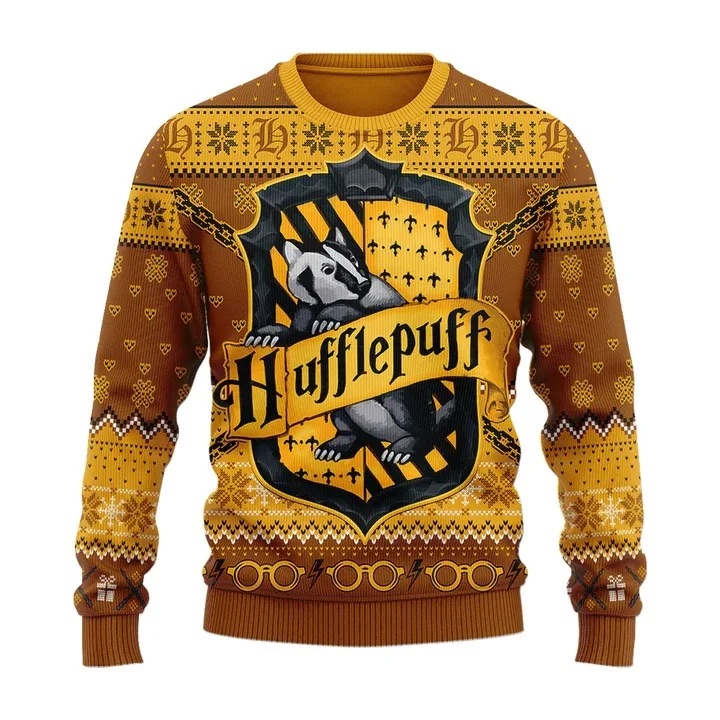 Хари Потър пуловер Hufflepuff с герб на язовец