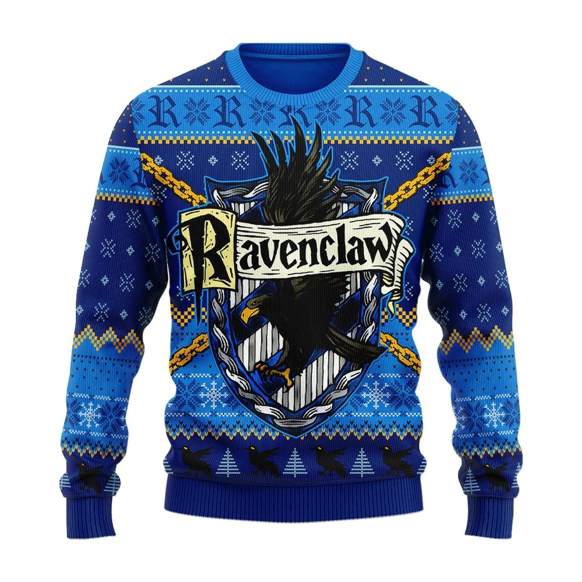 Коледен пуловер Хари Потър – синьо Ravenclaw