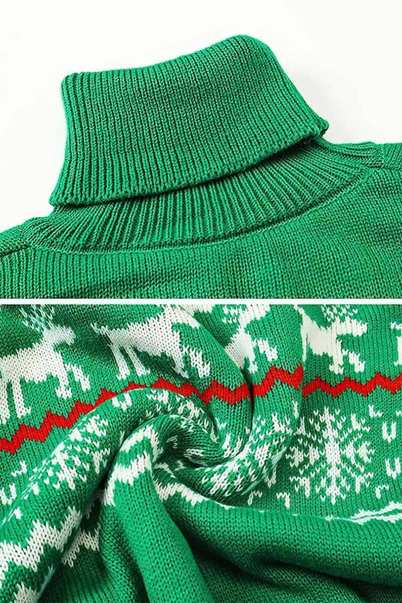 Green Rennes Roll Neck Sweater