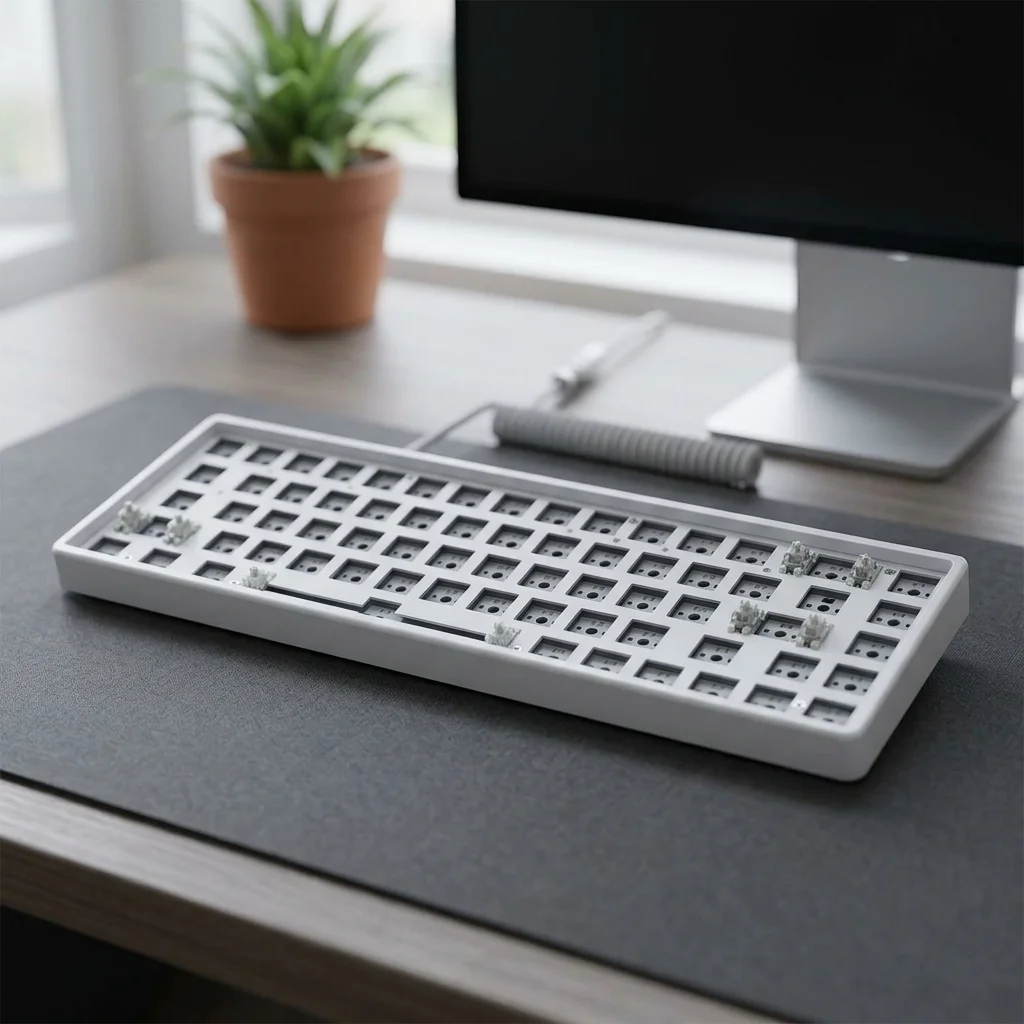 Novice 68 Keys baltā custom klaviatūras komplekts