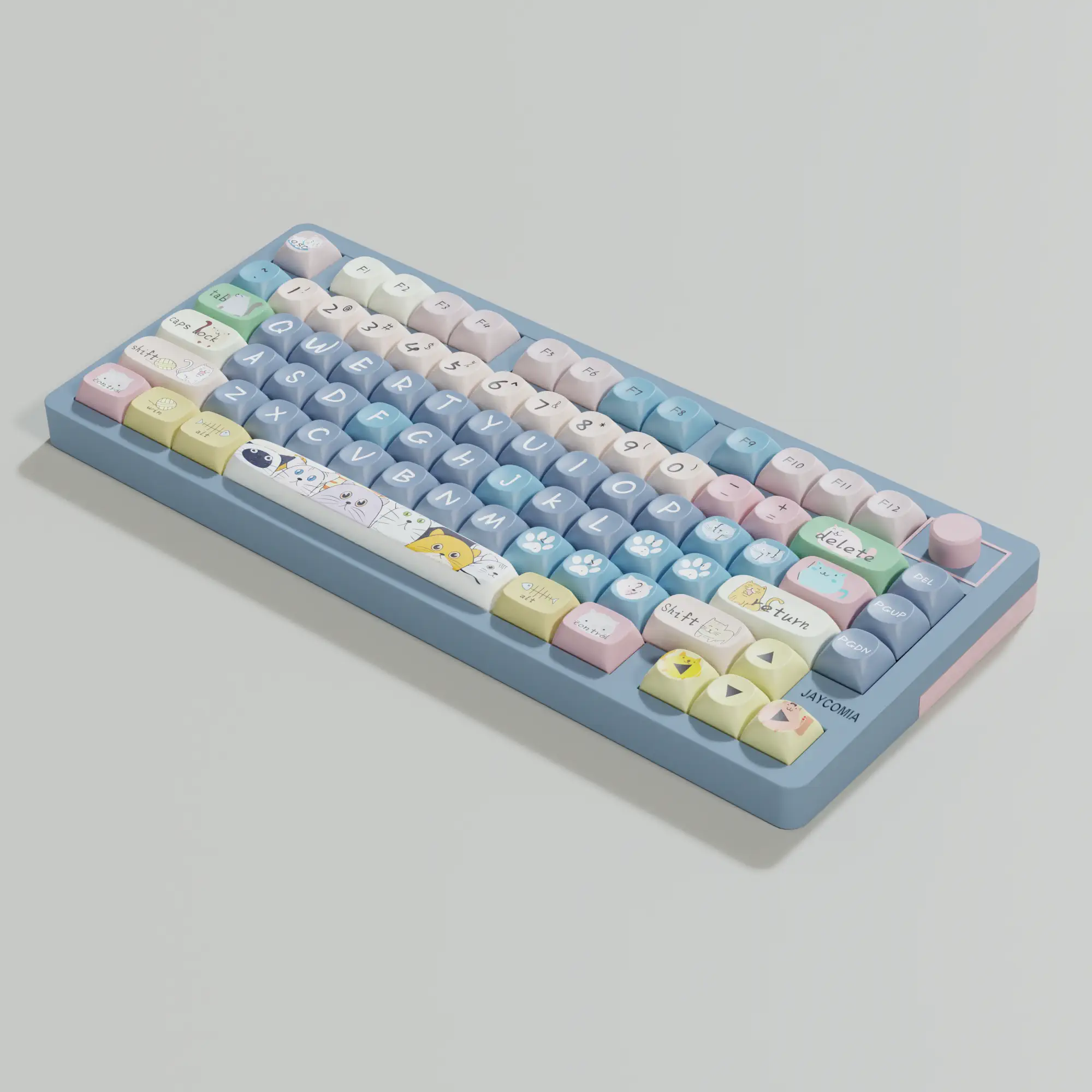 AZERTY Kaķis un pele pbt keycaps