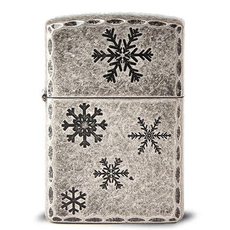 Snowflake bensin lighter storm windproof