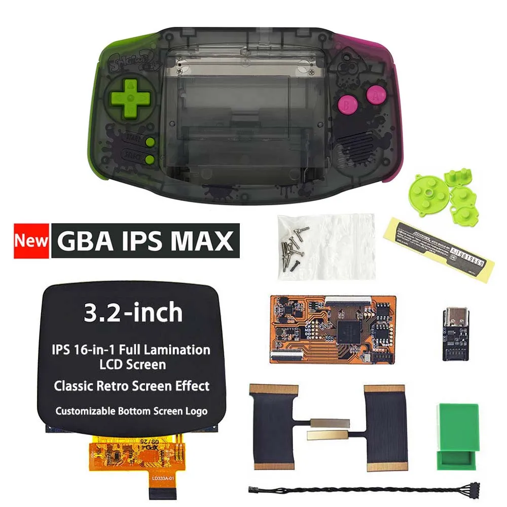 Laminirani IPS set zaslona IPS MAX 3,2 inča s kućištem za Game Boy Advance