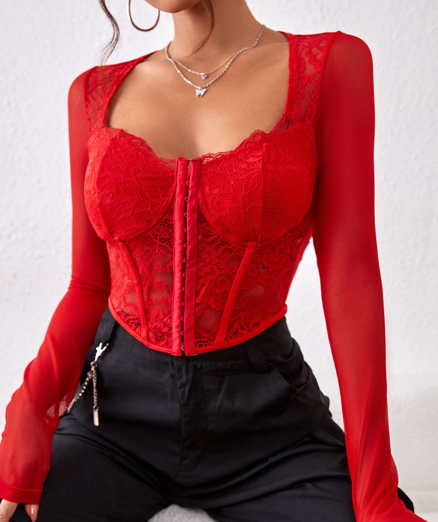 Korsett Top Bustier Vit