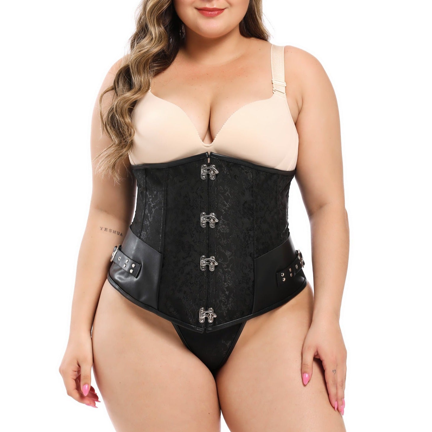 Underbust Steampunk-korset til kvinder (sort) Underbust Steampunk-korset til kvinder (sort)