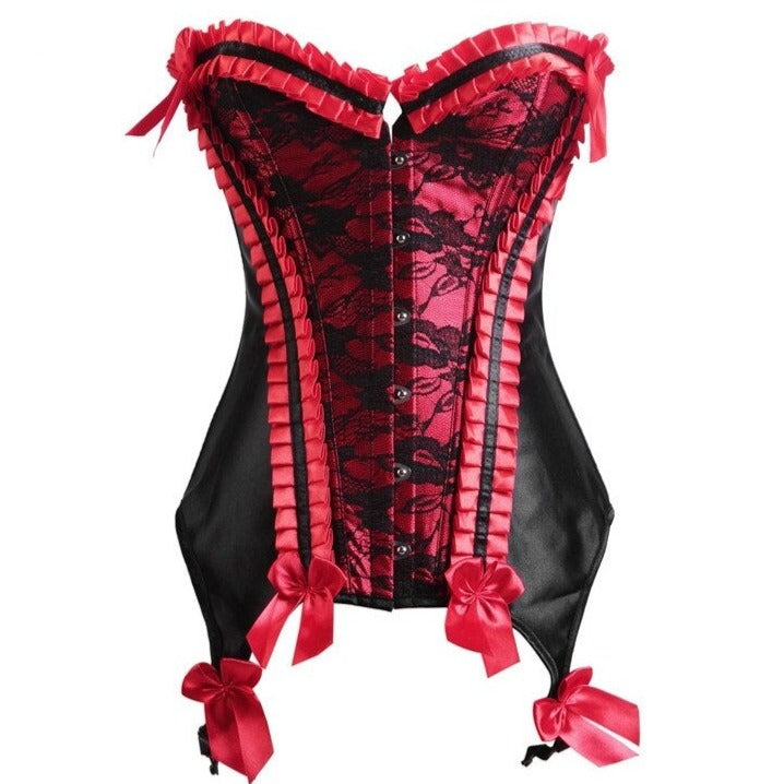 Burleski Bustier korsetti, jossa ripustin vyö Erin