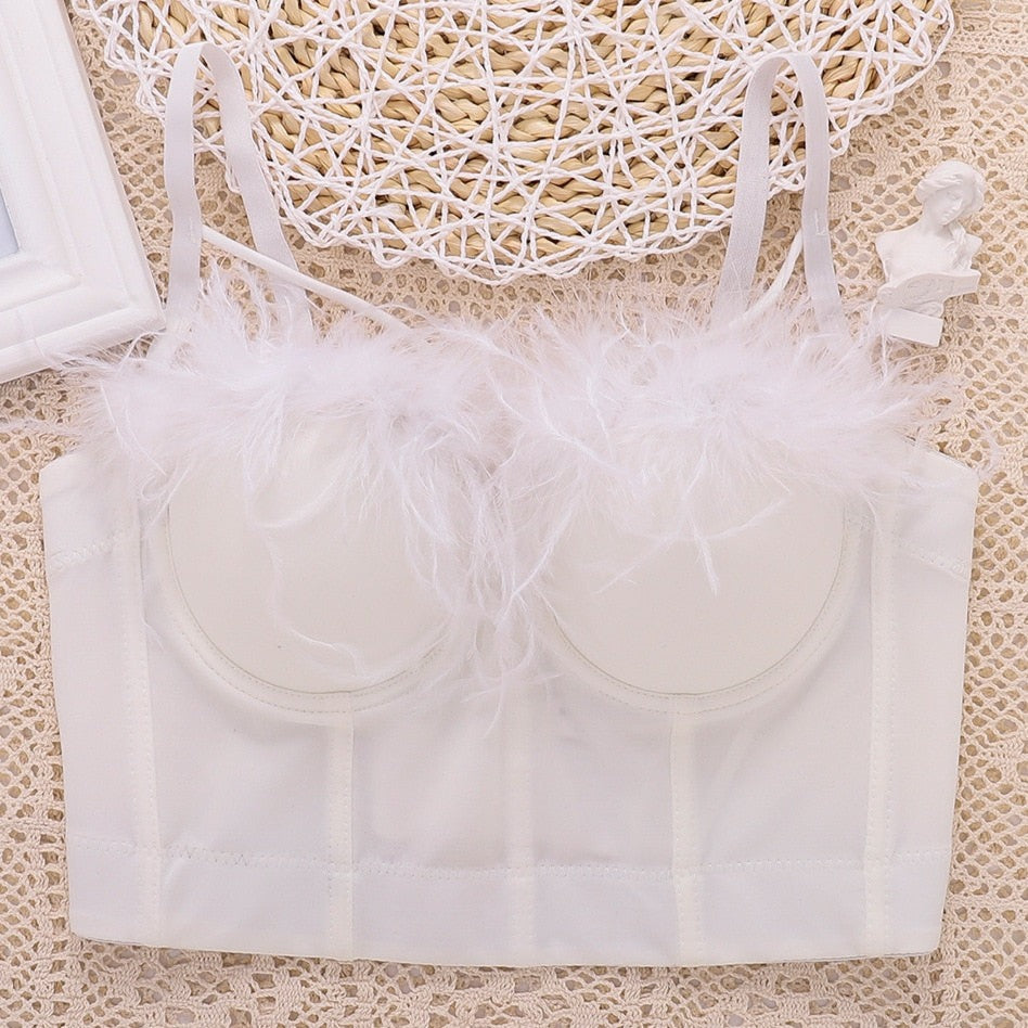 Bustier Plume Hvit vintage Bustier Plume Hvit vintage