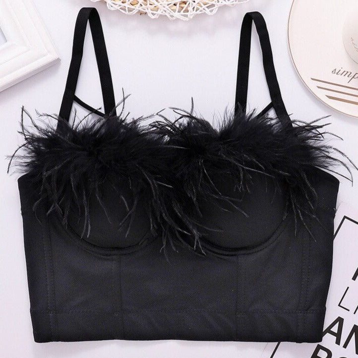 Bustier Plume Svart engelska Bustier Plume Svart engelska