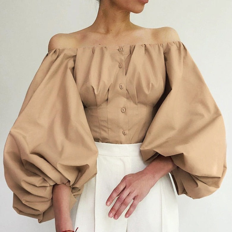 Chic beige langærmet bustier Chic beige langærmet bustier