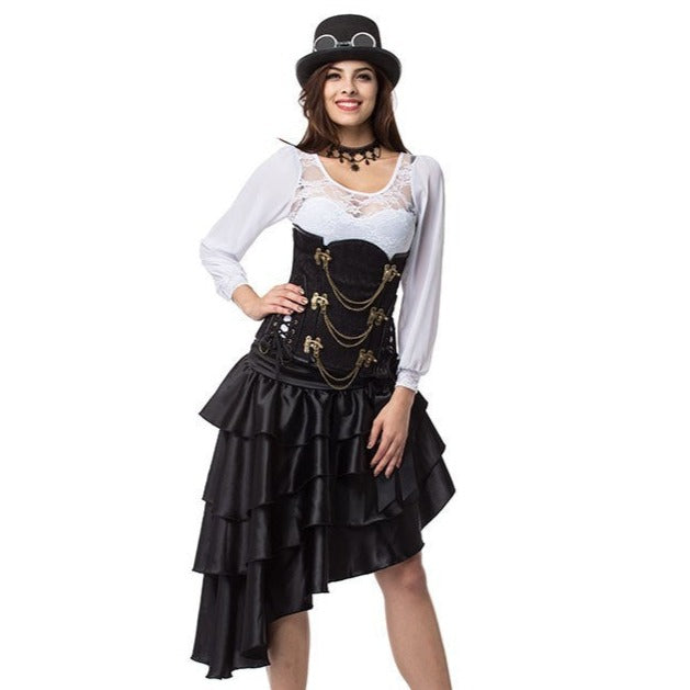 Steampunk underbust-korset i stor størrelse Genevieve Steampunk underbust-korset i stor størrelse Genevieve