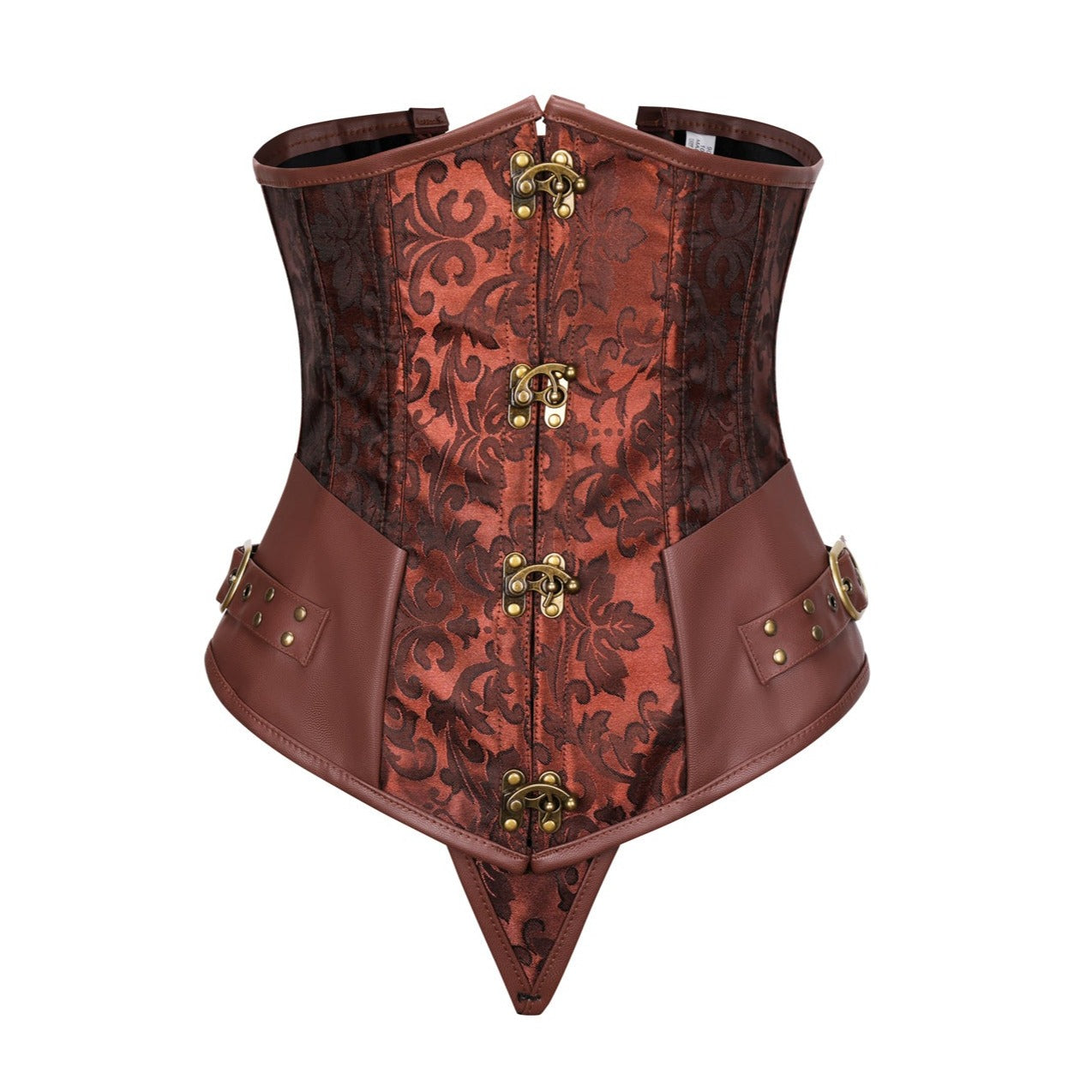 Underbust Steampunk-korsett for kvinner (brun)