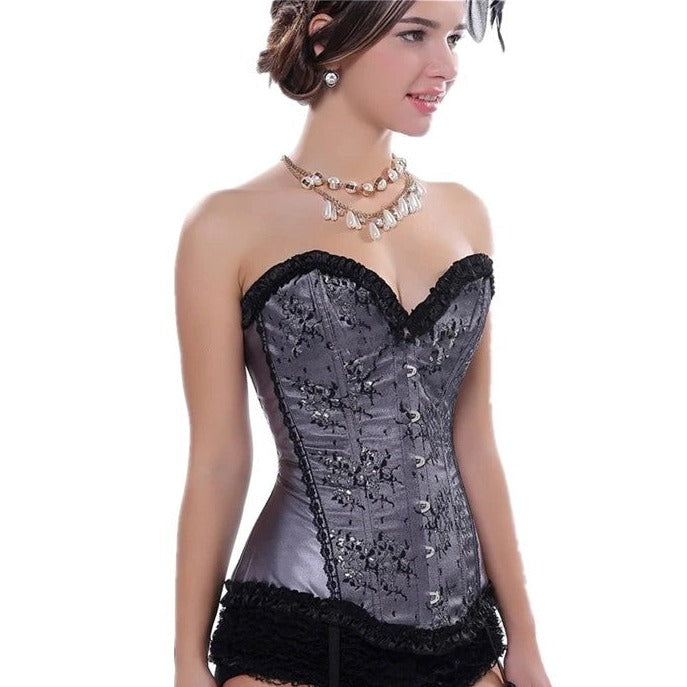 Blomstret bustier-korset med bælte Alisson Blomstret bustier-korset med bælte Alisson