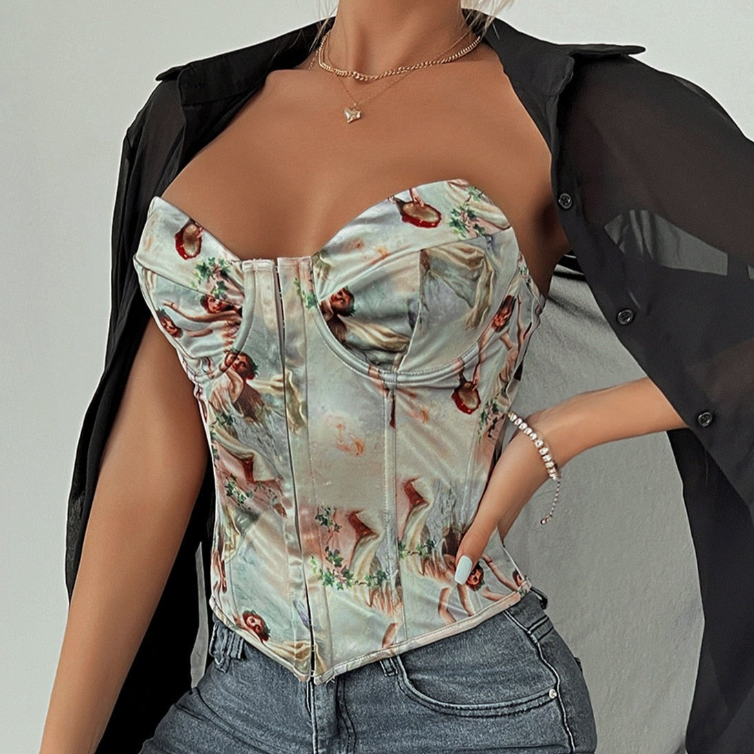 Victoriansk bustier-korset til kvinder Victoriansk bustier-korset til kvinder