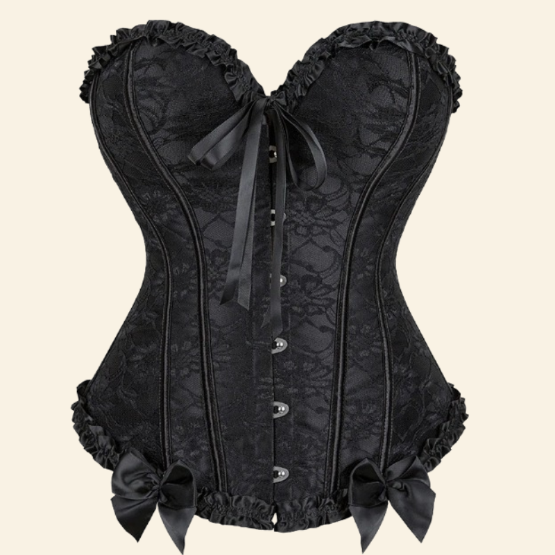Gotisk bustier-korsett med blonder Palmer Gotisk bustier-korsett med blonder Palmer
