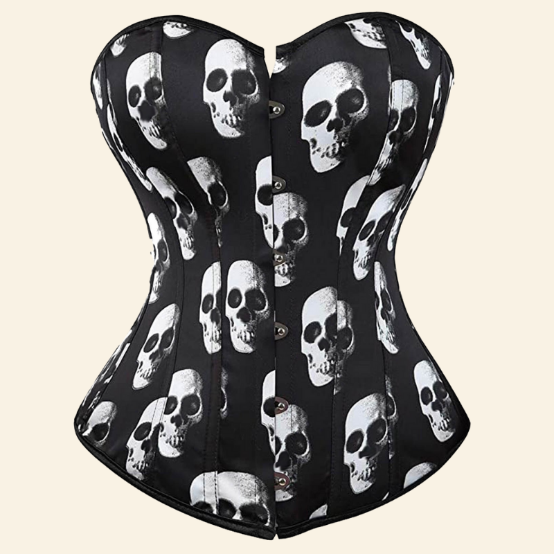 Corset gotic Corset Bustieră Skull Marceline Corset gotic Corset Bustieră Skull Marceline