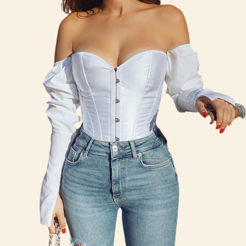 Diana Långärmad Bustier Korsett Top